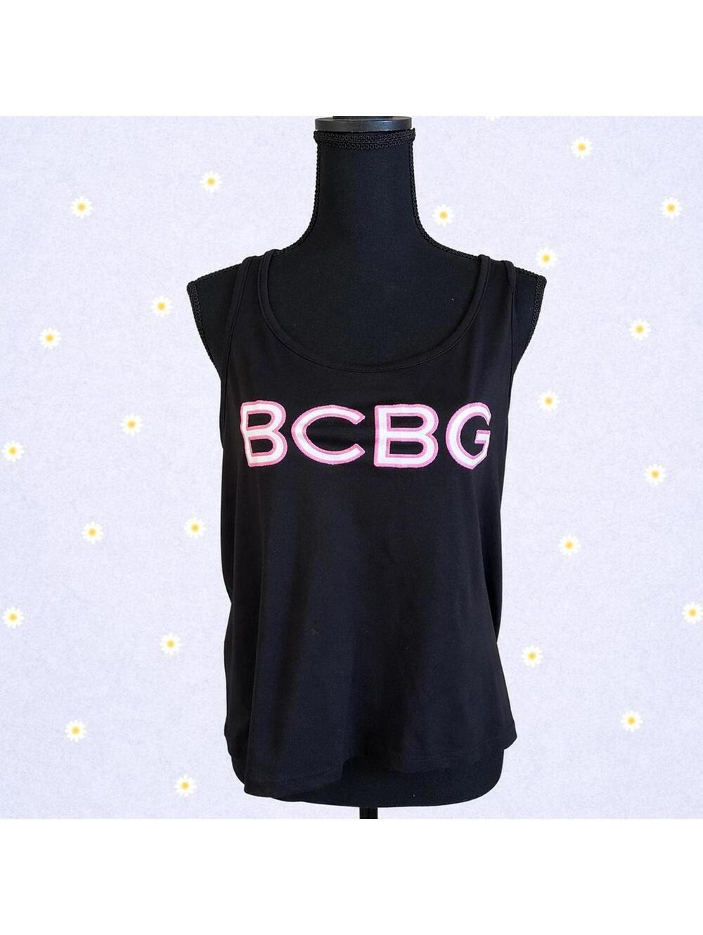 BCBG Generation fairy vintage y2k logo tank top black pink 🖤 size small